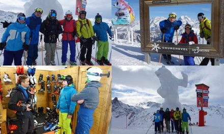 La team Ekosport au ski test de Courchevel