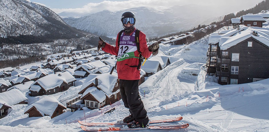 Hugo Laugier en Coupe du Monde de ski Big Air en Norvège