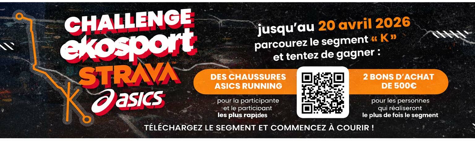 Challenge running Paris Ekosport Strava segment K course à pied Asics